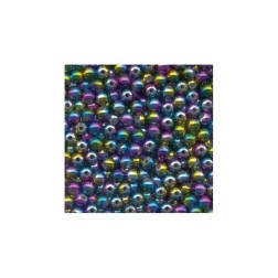 Perles / billes  plastique arc en ciel