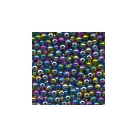 Perles / billes  plastique arc en ciel