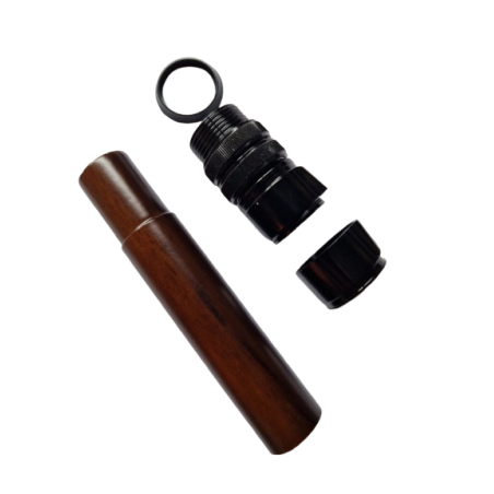 Porte moulinet downlocking noir insert noyer SKELETON (18 g)